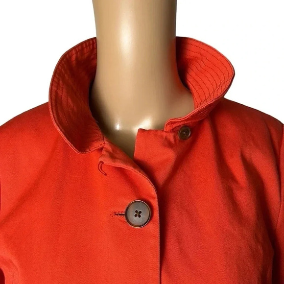 BANANA REPUBLIC. Coat. Women XS. Coral/soft Red jacket,flap pockets,button front - Picture 5 of 17